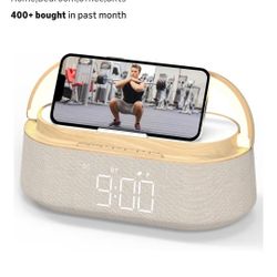 FREEFISH Bluetooth Speaker with Wireless Charge FM Radio 2500mAh Battery, LED Night Light Suitable for Home,Bedroom,Office,Gifts