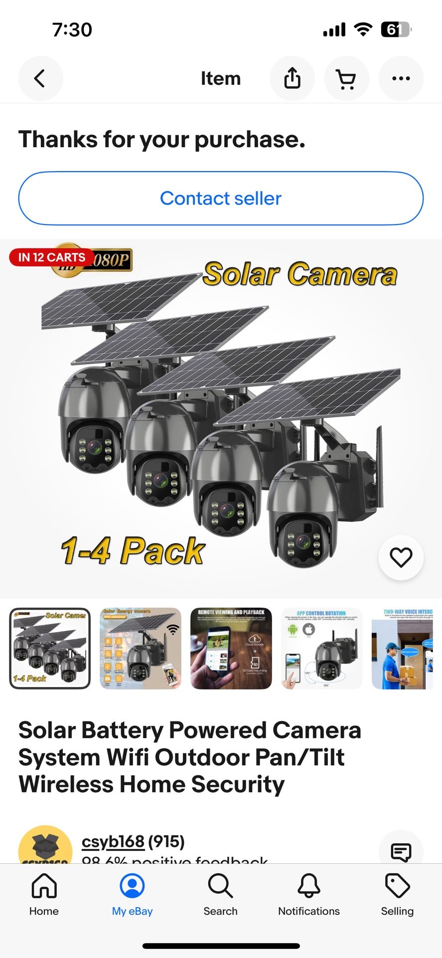 Solar powered outdoor Wi-Fi security cameras