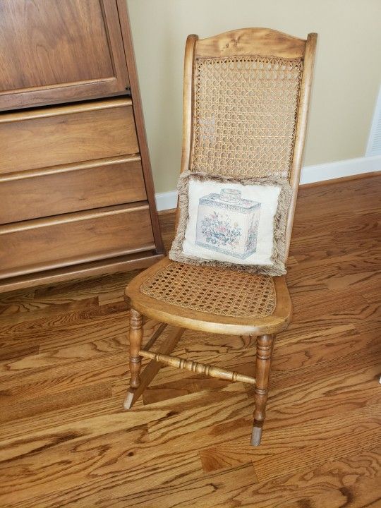 Rocking Chair
- Wood Base with Rattan Seat &  Rattan Back