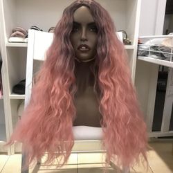 Human hair blend loose Wave wig 