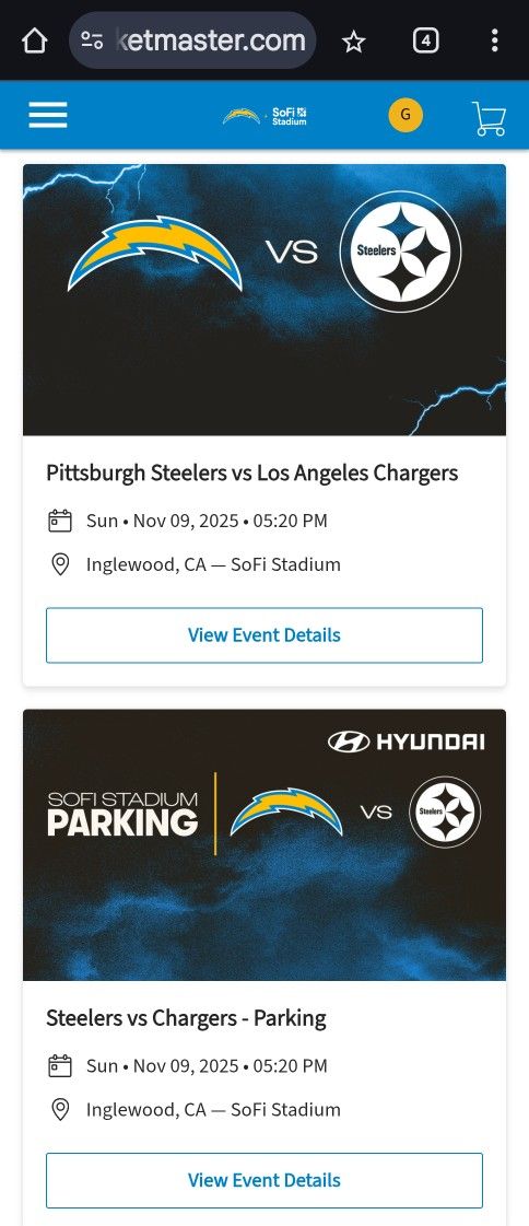 SNF Steelers vs Chargers 11/9/2025