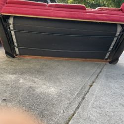 Bright Red Sofa With Bed 
