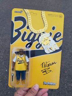 Notorious B.I.G. Super7 Biggie Smalls yellow jersey 3.75" ReAction Figure. NEW!