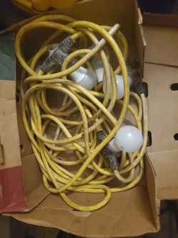 25ft, CORD- LIGHT BULBS- EXTENSION  OUTLET