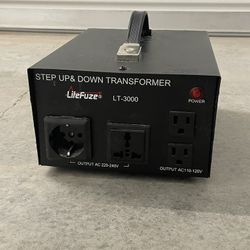 3000W Step Up/Step Down Power Transformer W/ Universal Output Fuse Protection