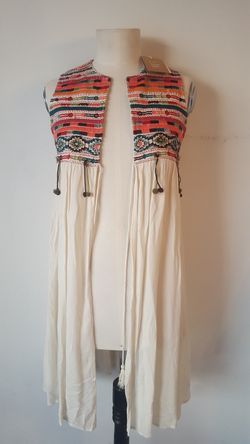 Brand New Zara Women's Handmade Long Blouse Shirt Jacket Size S