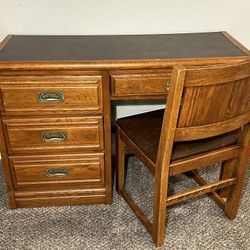 Vintage Young & Hinkle Outrigger Desk & Matching Chair