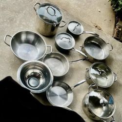 Lot Of High Quality Stainless Steel Pots