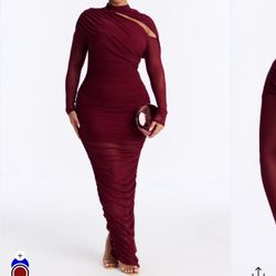 Burgundy Dress 