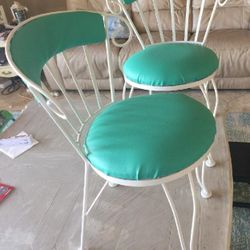 2 Icecream parlor Wrought iron Chairs 