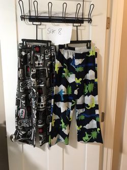 2 Pr Pajama Bottoms Sz 8