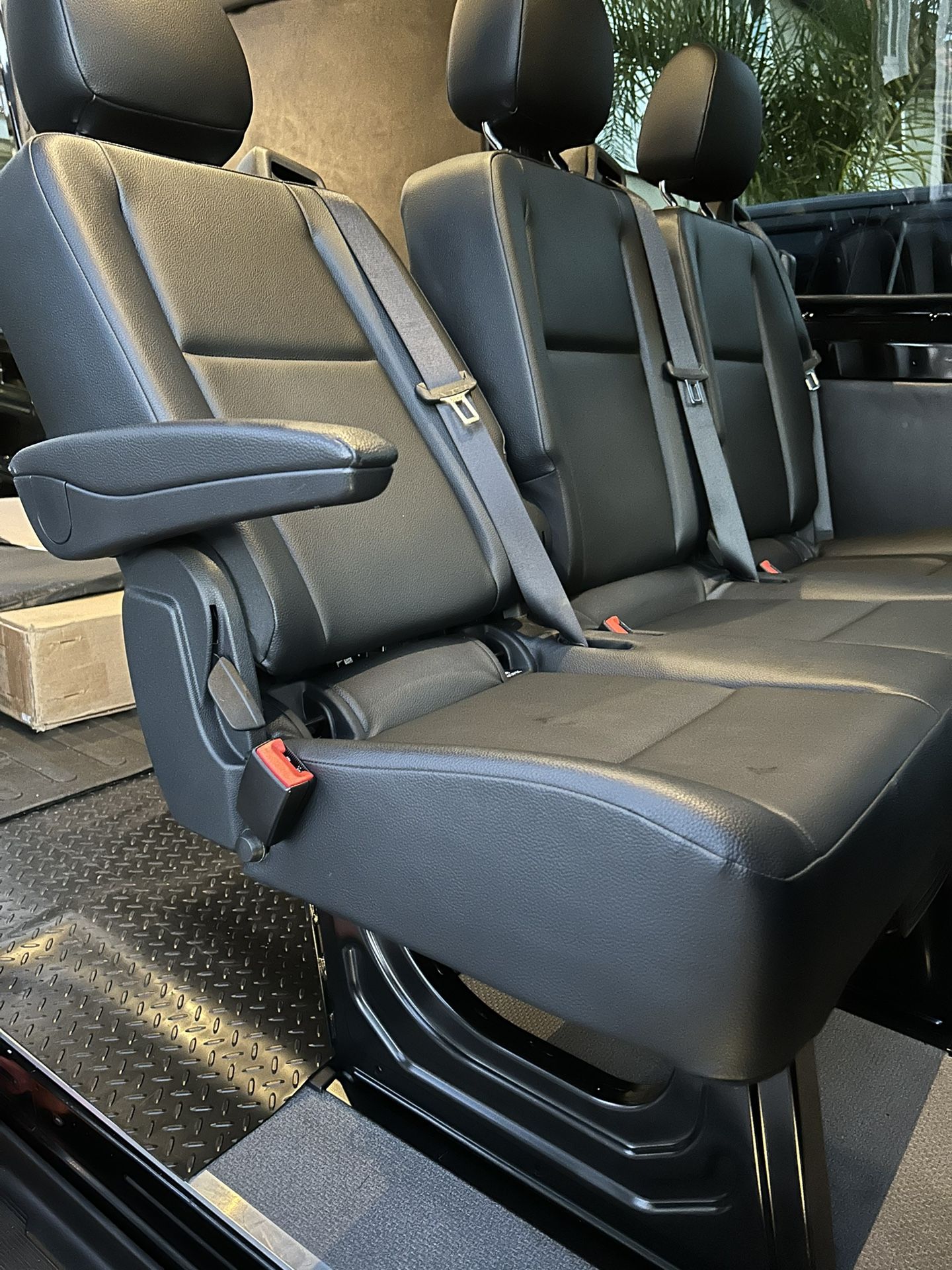 OEM Mercedes Sprinter Van Leather Bench Seat Recline Arm Rest
