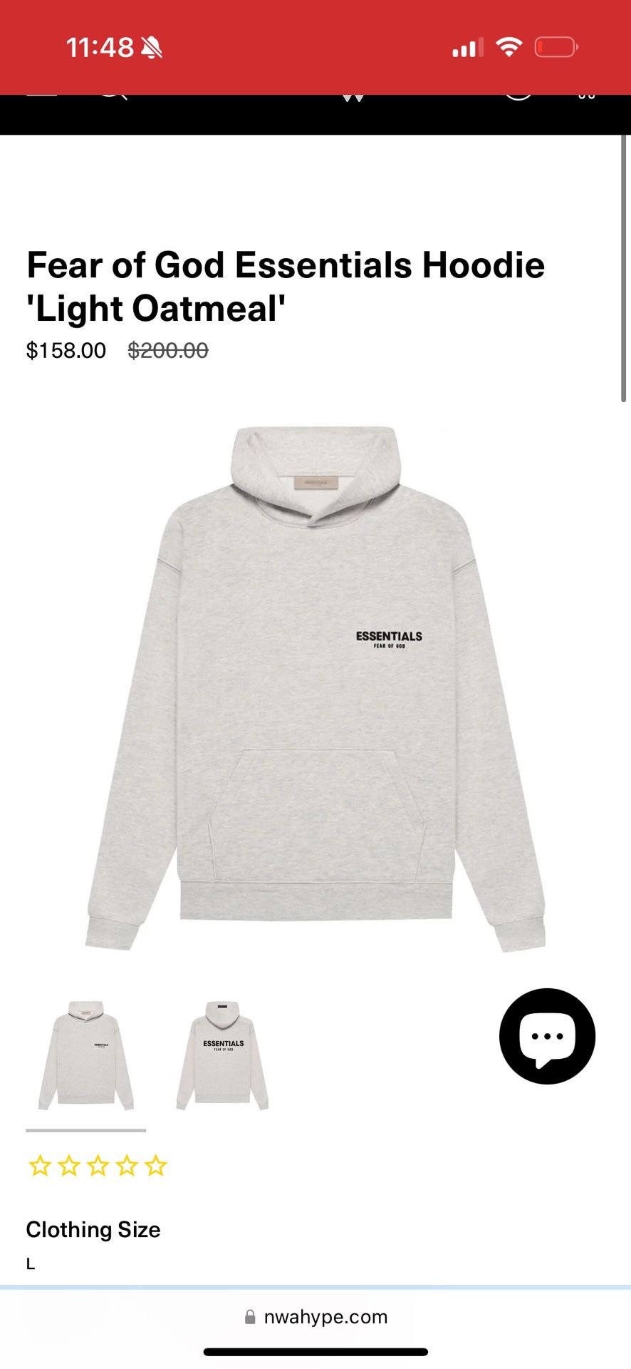 Essentials Fear Of God Hoodie