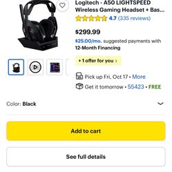 Astro A50s w/ Lightening Base 