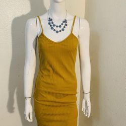 Say What Mustard Yellow Small Sleeveless Dress 
