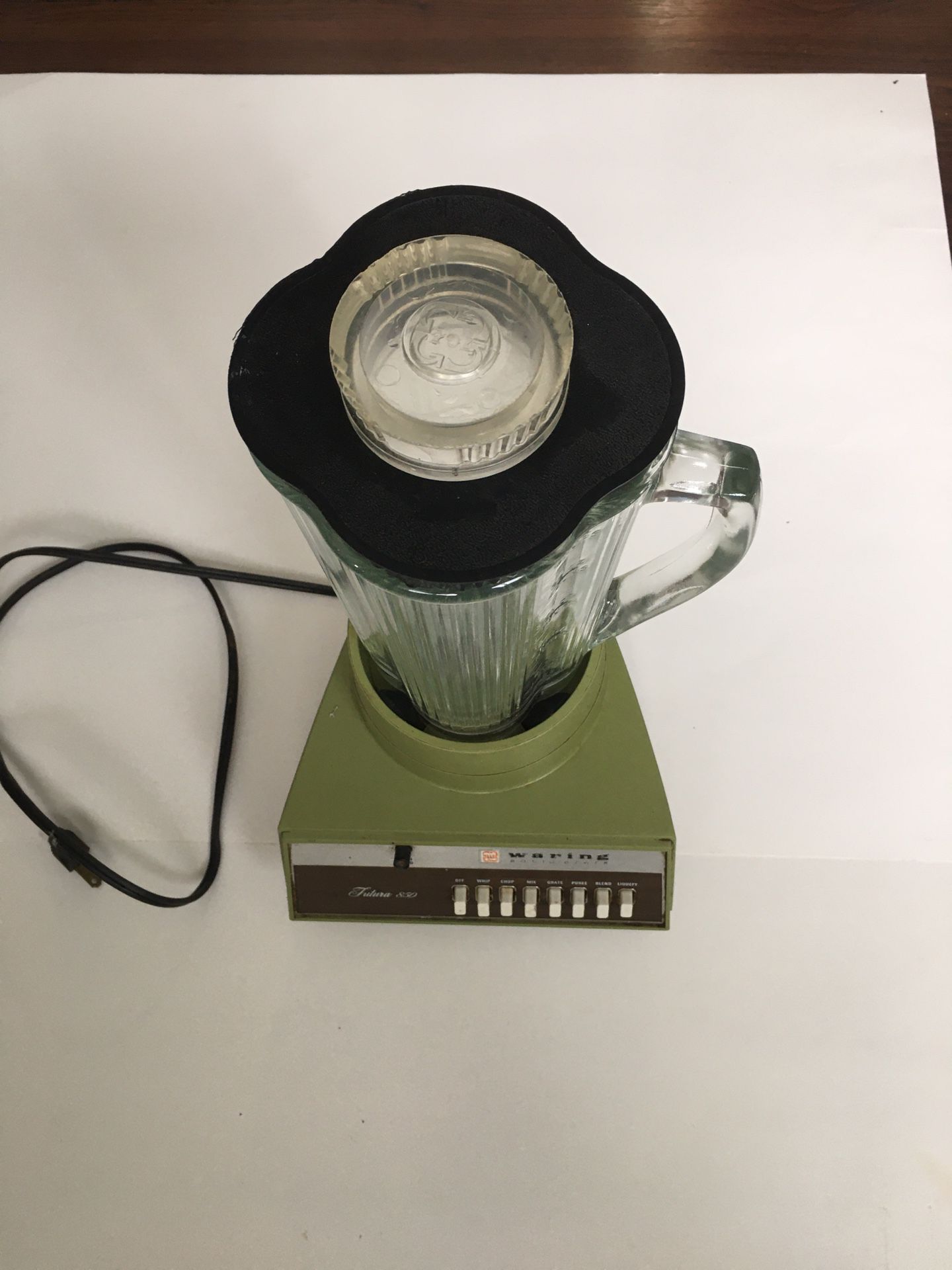 Vintage WARING Futura 7 Speed Solid State Blender Mixer Green