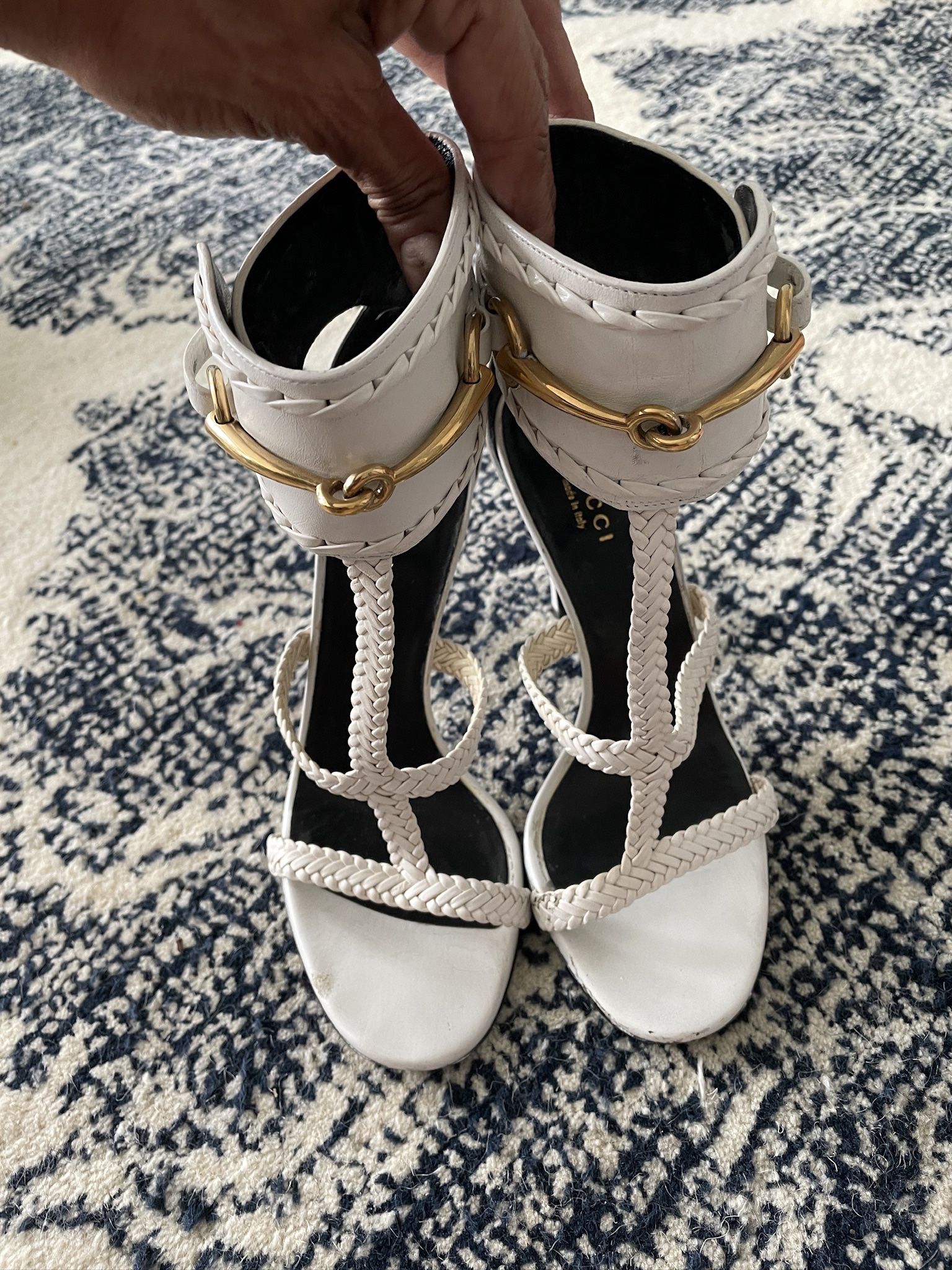 Gucci Heels Size 36.5 Ursula Malaga Kid Cage 