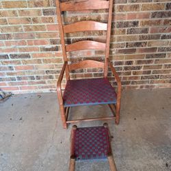 Old chair and ottoman in really good Condition 