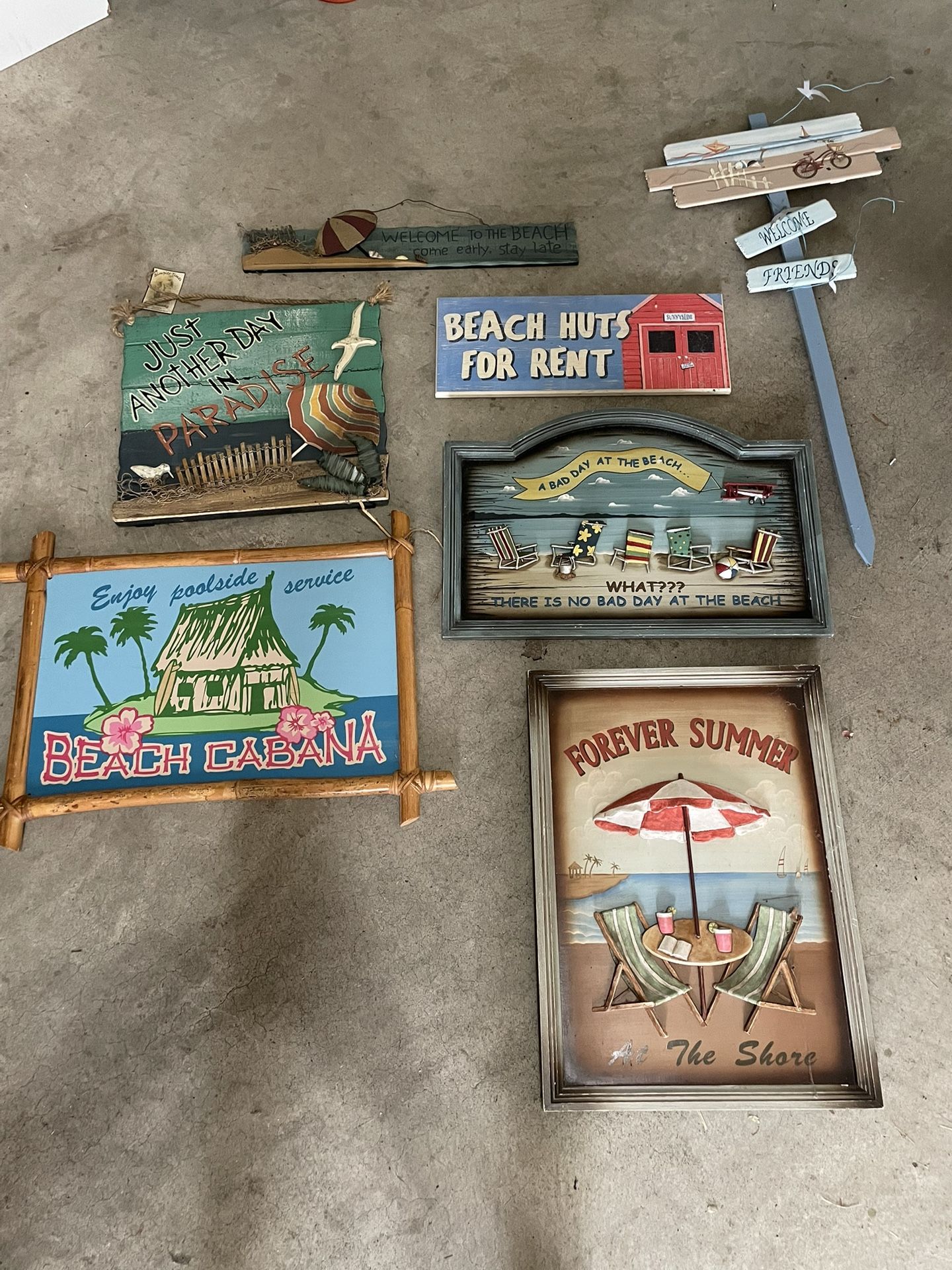 Decorative Wooden Beach Signs- 7