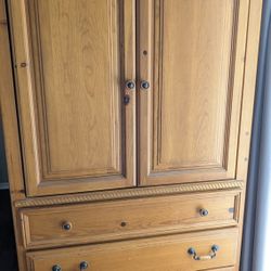 Bedroom TV Armoire and 2  Nightstands