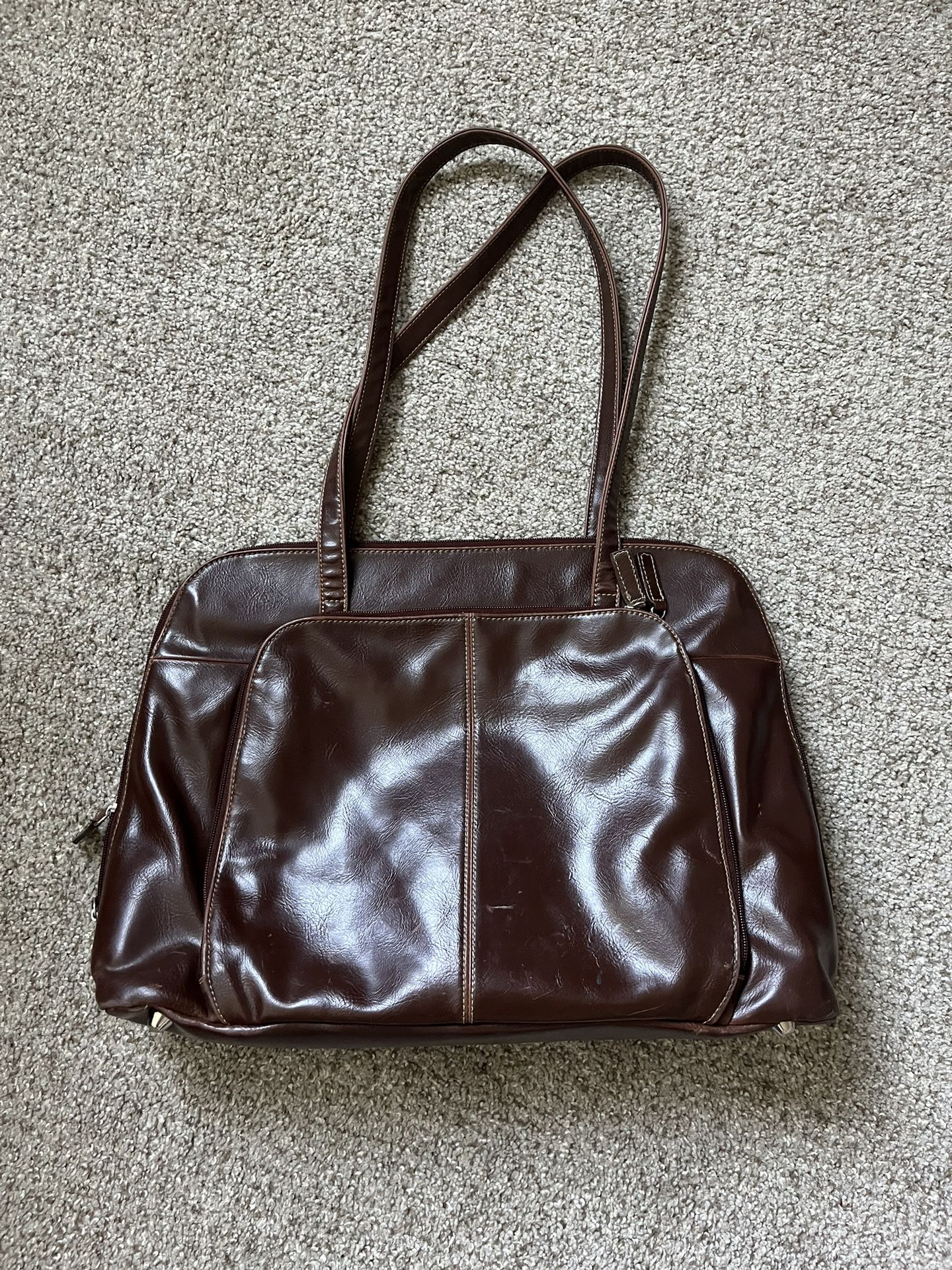 leather shoulder office bag