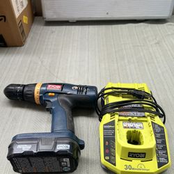 Ryobi Drill And Battery Charger