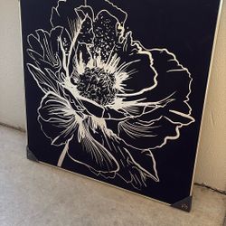 Velvet And Gold Flower Frame