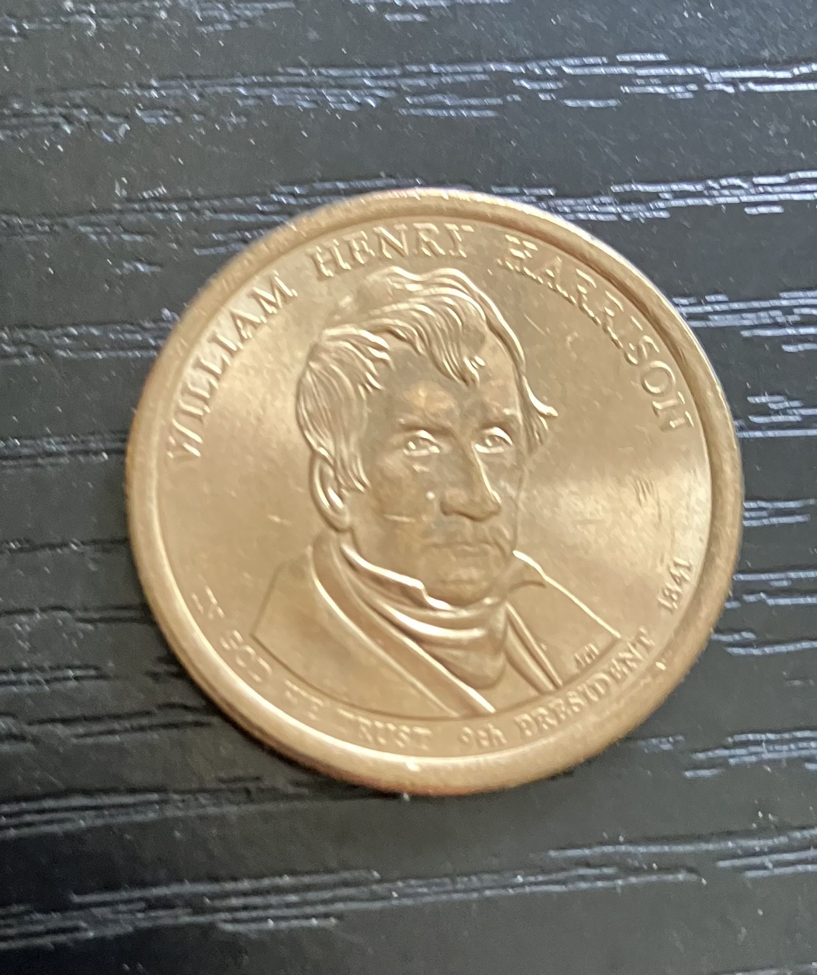 William Henry Harrison $1 Gold Tone Presidental Coin 2009D