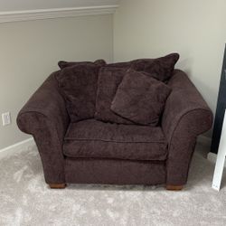 brown love seat 