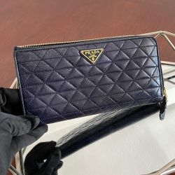 Prada navy blue wallet