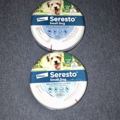 🐶 NEW!! 2 Seresto® Genuine Flea & Tick Small Dog Collars| For Dogs Under 18 Pounds | Value $120