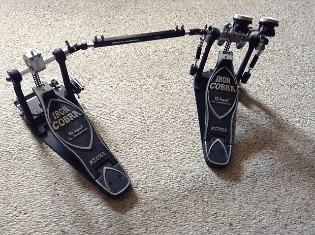 Very Clean (Dual Chain) Tama PowerGlide Iron Cobra Double Pedal - Super Smooth Action & Barely Even Used