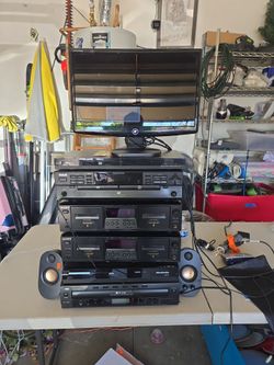Stacked Home Audio/Video Component Lot