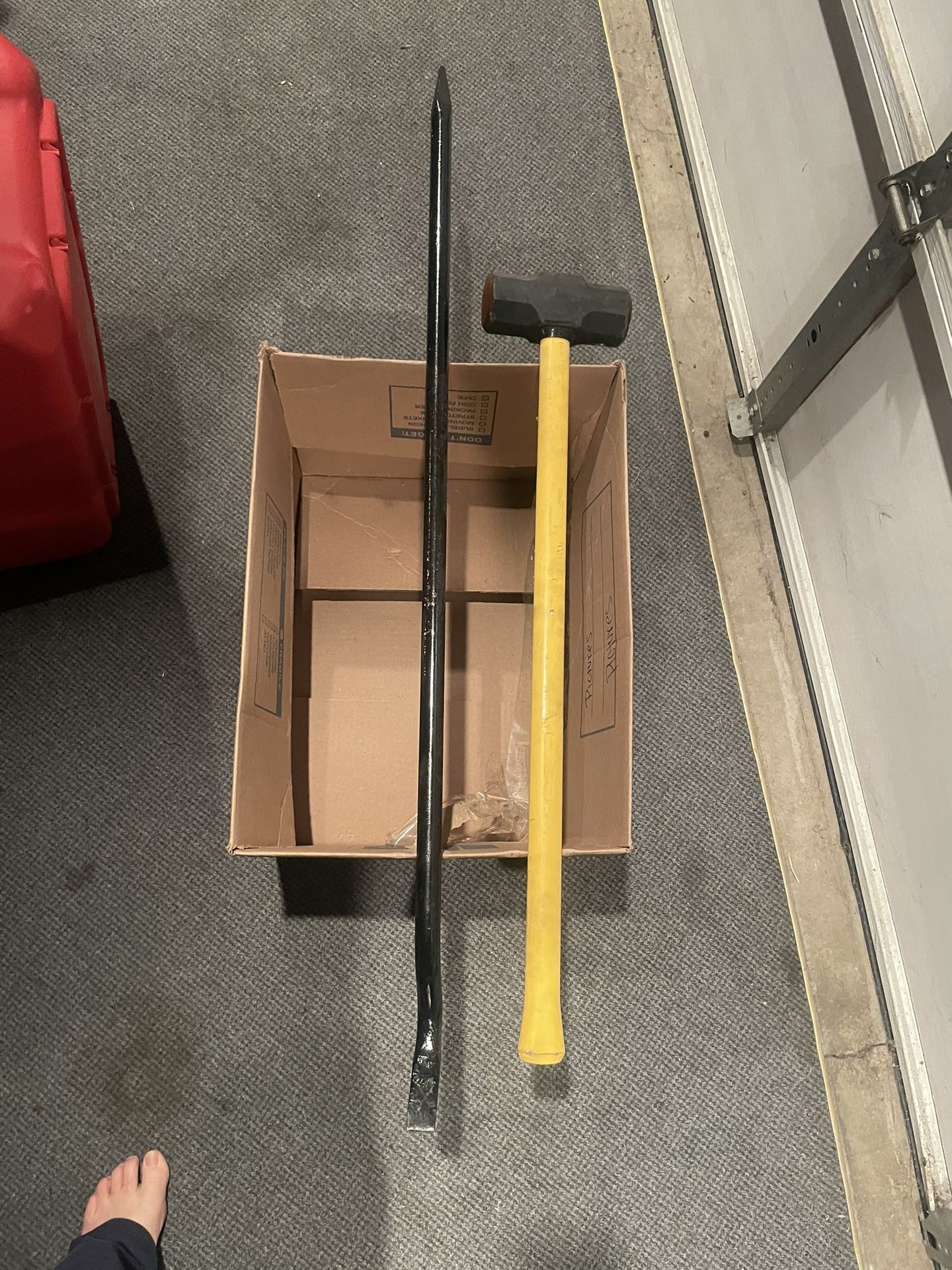 Sledge Hammer 10lb And Pry Demo Crow Bar Heavy Duty 48” Long