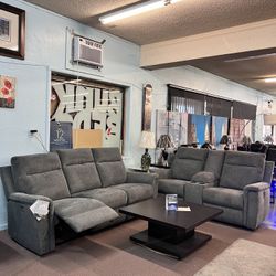 🔥Hot Deal🔥Brand New 2pc Name Brand Power Reclining Sofa And Power Reclining Loveseat $1699, Finance Available, Delivery Available 