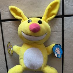 Jim Benton Happy Bunny Yellow Plush 
