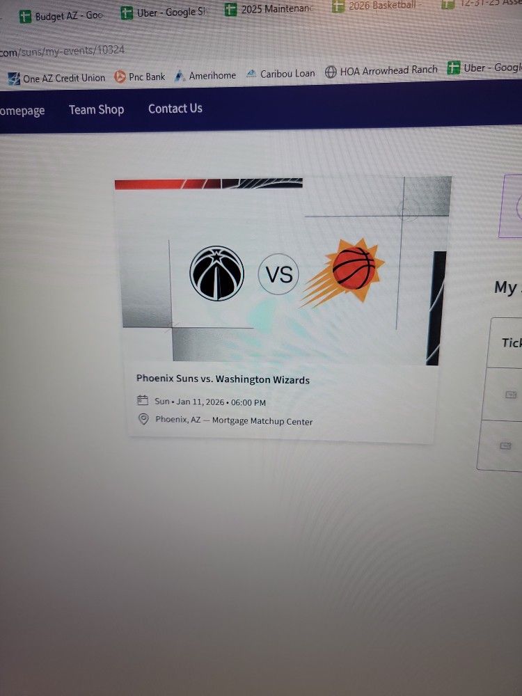 Phoenix Suns Vs Washington Wizards