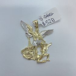 Gold Pendant Angel 14K New