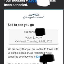 Greyhound voucher 