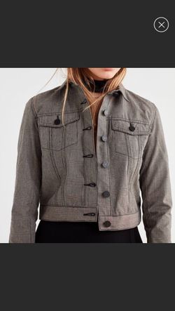 UO glen plaid trucker jacket