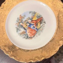 vintage plates-from H.K. China with a "Warranted 22 Carat Go