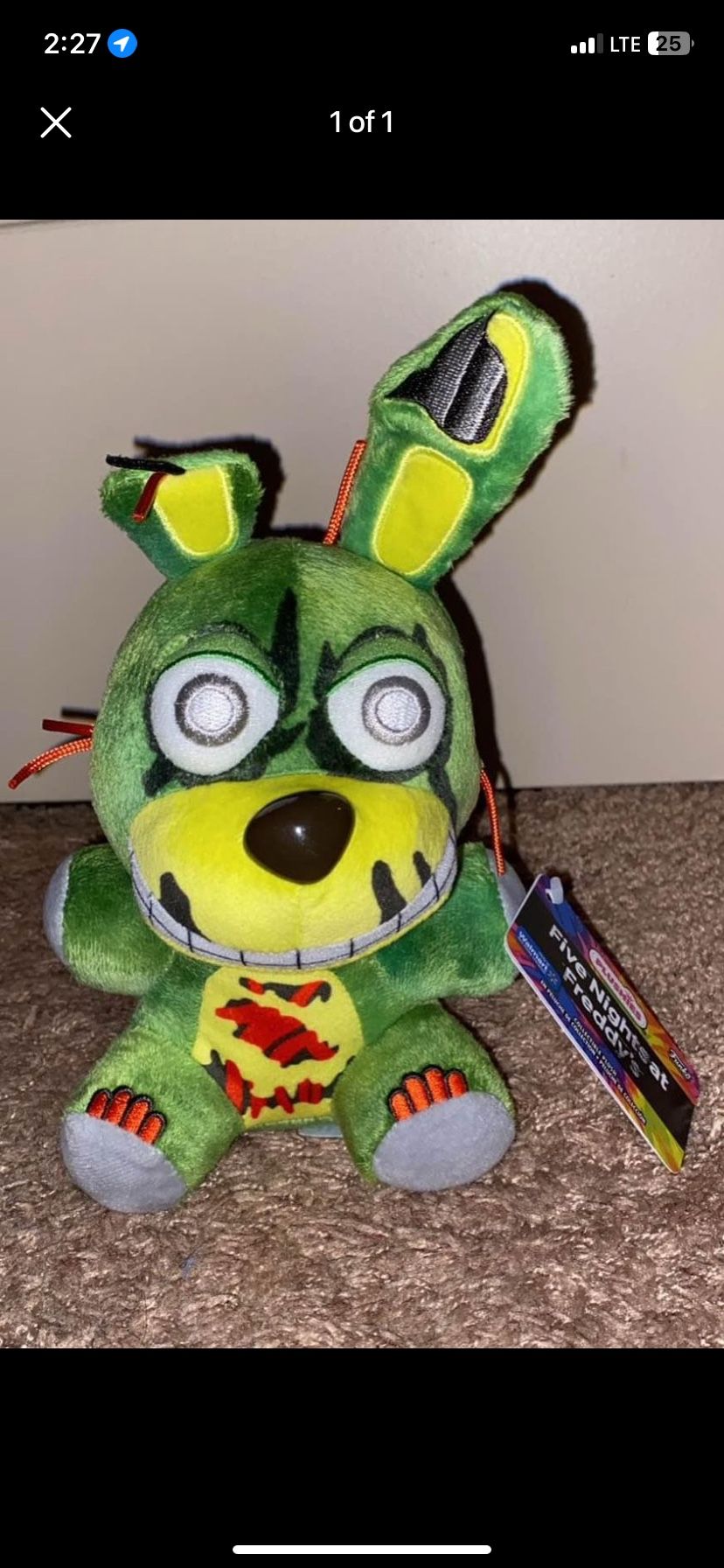 Five Nights at Freddys Springtrap Tie-Dye plush