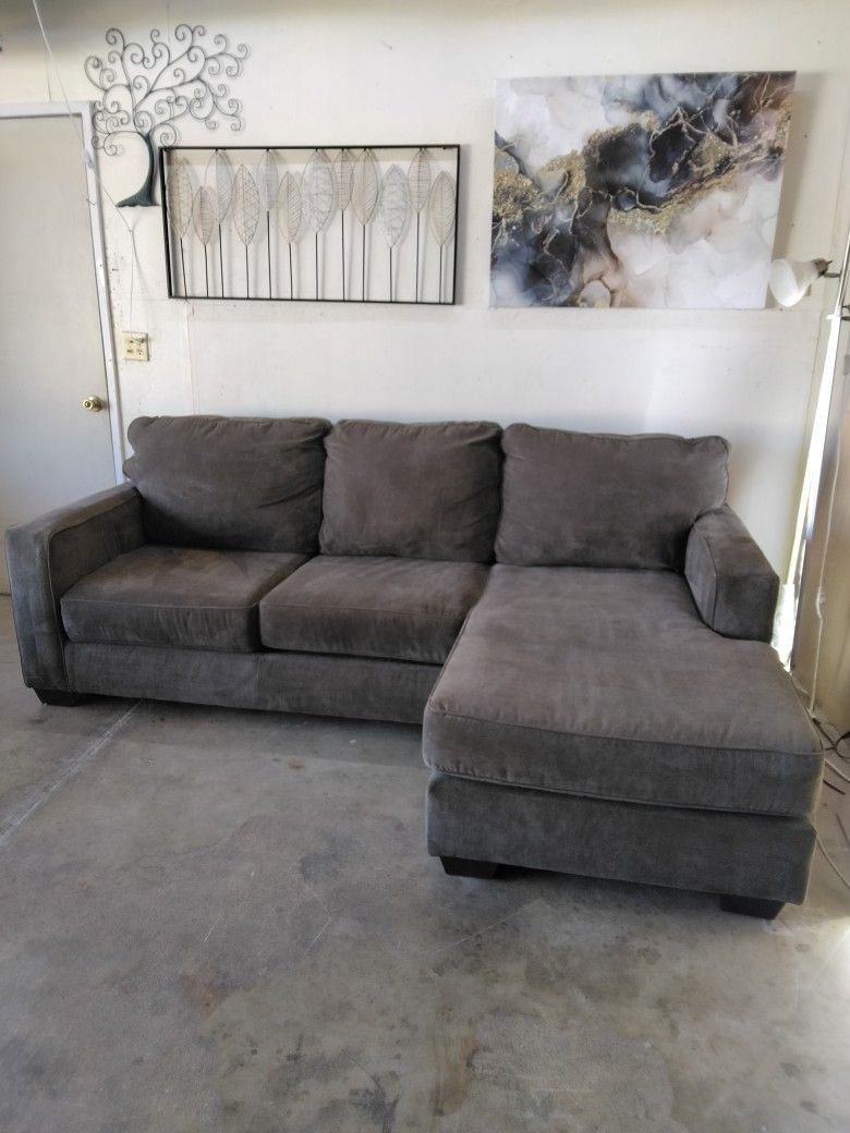 Free Delivery dark Gray L Shapes Couch