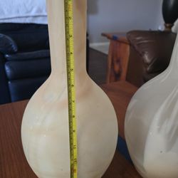 Set Of 2 Made In India Glass Vases  19' Height  9' Width 