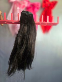 14 " Invisible clip ins hair extensions  Dark Brown new