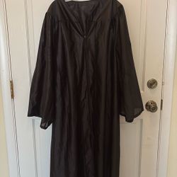 Great For Halloween! Black Graduation Cap And Gown