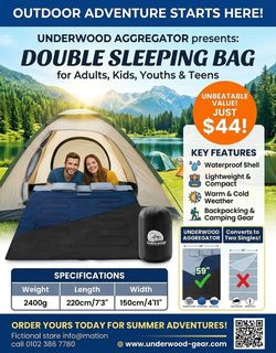 Underwood Aggregator Double Sleeping Bag