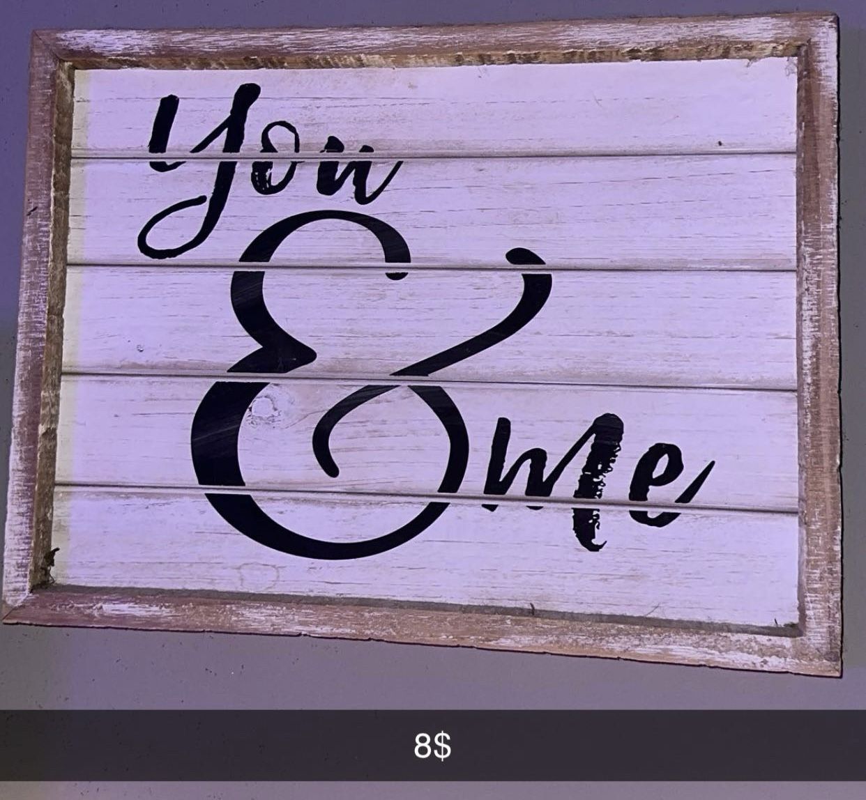 "you & me" wall picture