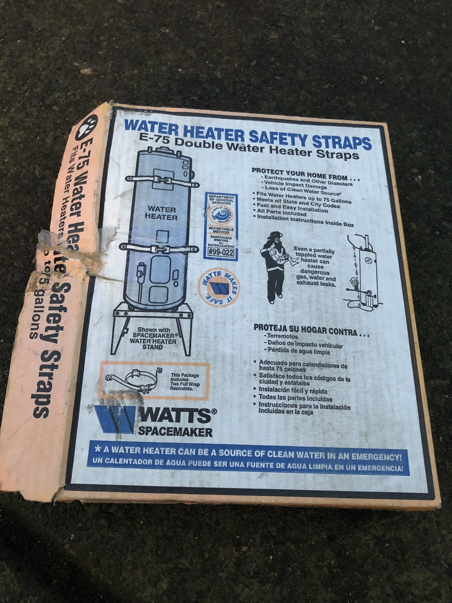 Water heater safety straps new