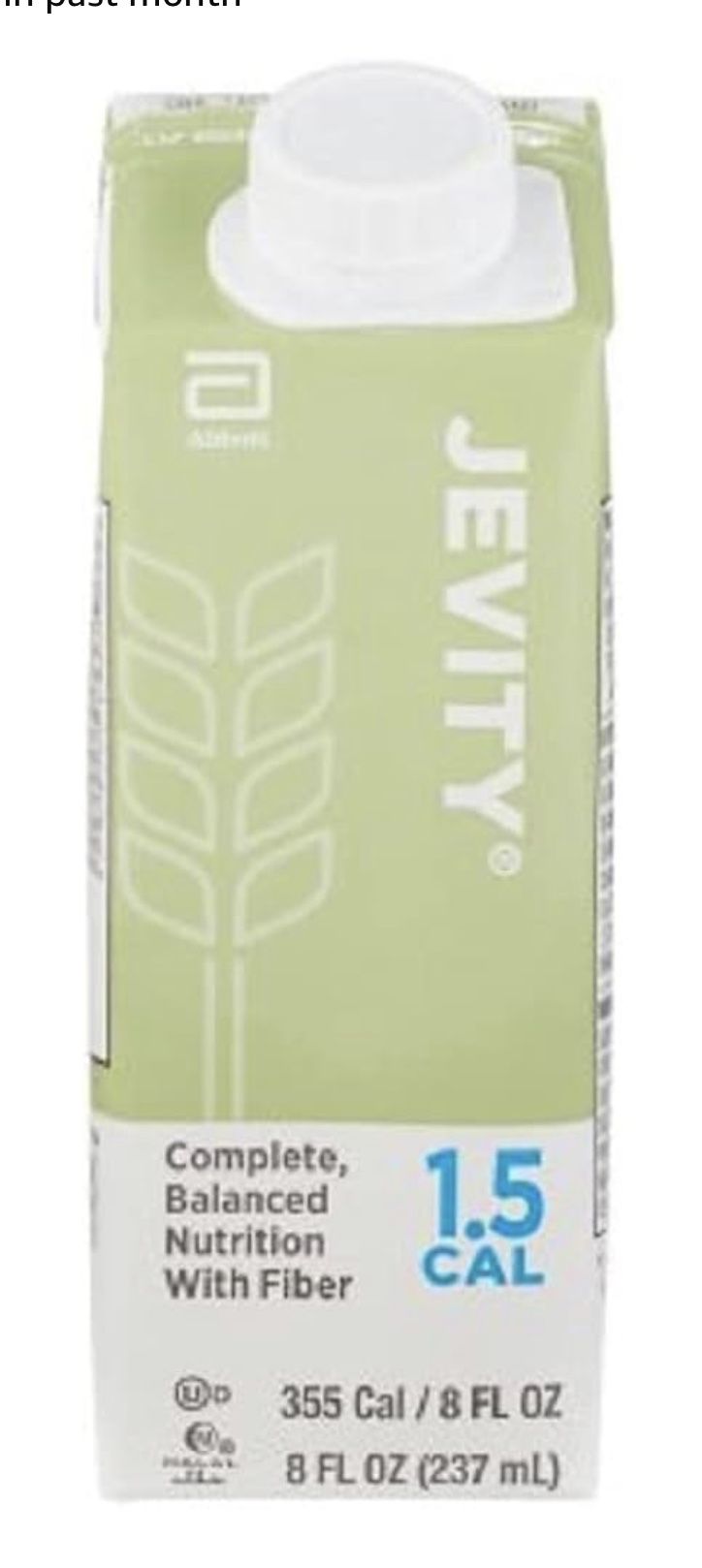 Jevity 1.5 Cal High Protein Nutrition Drink with Fiber, 8 Fl Oz (Pack of 24)